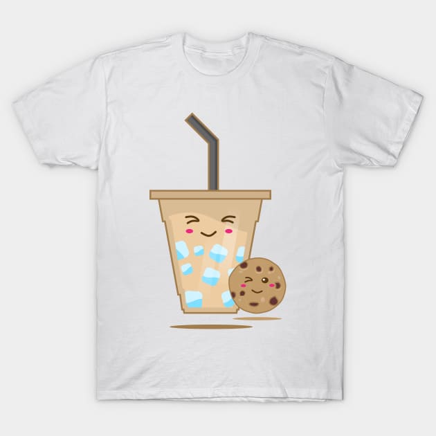 Ice Coffee & Cookie T-Shirt by Harvest Design